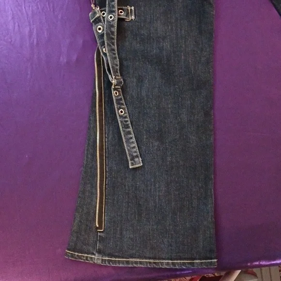 TRIPP NYC DENIUM BONDAGE PANTS SIZE 16 BLUE - Picture 4 of 16
